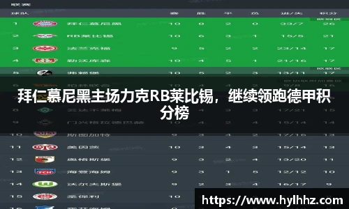 拜仁慕尼黑主场力克RB莱比锡，继续领跑德甲积分榜